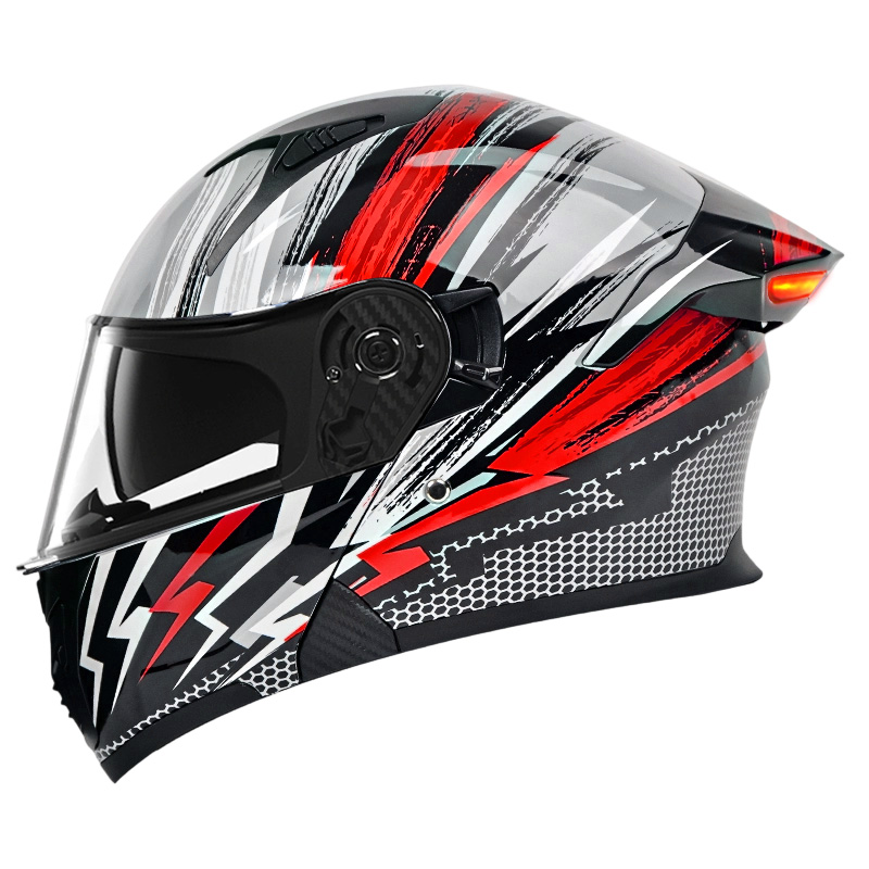 K9 LED Intelligence Safety Zadné svetlo Motocyklová prilba DOT Certified Flip Up prilba